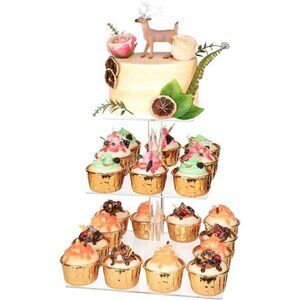 3Tier Cupcake Stand,Cake Stand,Acrylic Cupcake Tower Stand,Premium CupcakeHolder